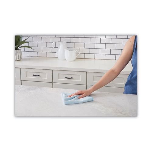 Image of Boardwalk® Microfiber Cleaning Cloths, 16 X 16, Blue, 24/pack