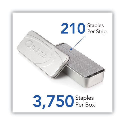 Image of Swingline® Optima Staples, 0.25" Leg, 0.5" Crown, Steel, 3,750/pack
