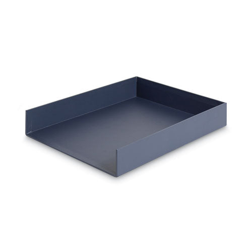 Image of U Brands Four-Piece Desk Organization Kit, Magazine Holder/Paper Tray/Pencil Cup/Storage Bin, Chipboard, Navy