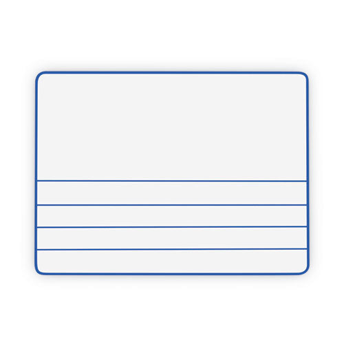Image of Creativity Street® Dry Erase Student Boards, Ruled for Handwriting Practice, 12" x 9", Blue/White Surface, 10/Set