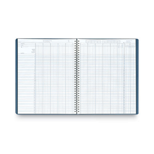 Image of House of Doolittle Recycled Class Record Book, 9-10 Week Term: Two-Page Spread (35 Students), Two-Page Spread (8 Classes), 11 X 8.5, Blue Cover