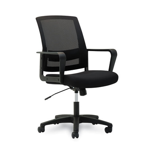 Image of OIF Mesh Mid-Back Chair, Supports Up To 225 Lb, 17" To 21.5" Seat Height, Black