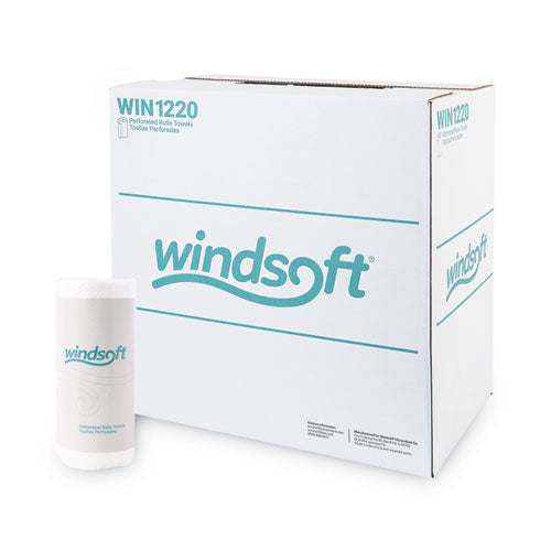 Image of Windsoft® Kitchen Roll Towels, 2-Ply, 11 x 8.8, White, 100/Roll, 30 Rolls/Carton