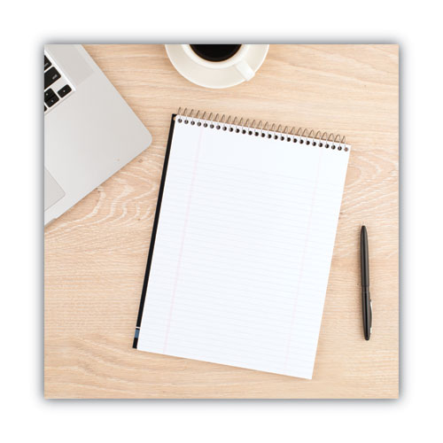 Image of Cambridge® Stiff-Back Wire Bound Notepad, Medium/college Rule, Navy Cover, 70 White 8.5 X 11.5 Sheets