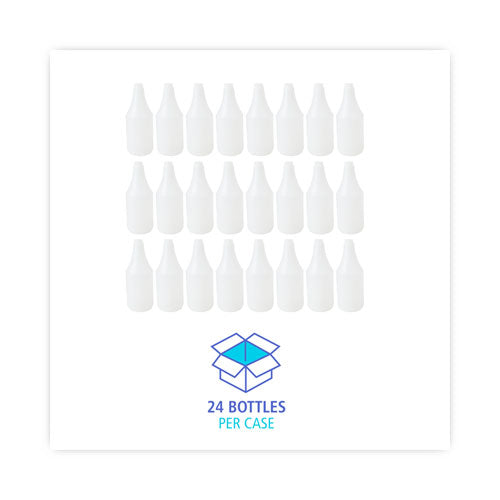 Image of Boardwalk® Embossed Plastic Spray Bottle, 24 oz, Clear, 24/Carton