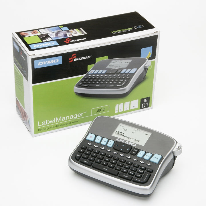Image of Dymo/Skilcraft LabelManager 360D, Desktop Label Maker Kit, Silver