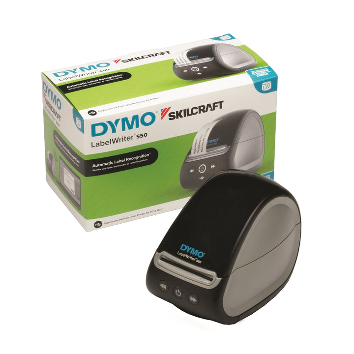 Image of Dymo/Skilcraft Labelwriter 550, High Speed Label Printer, Black/Silver