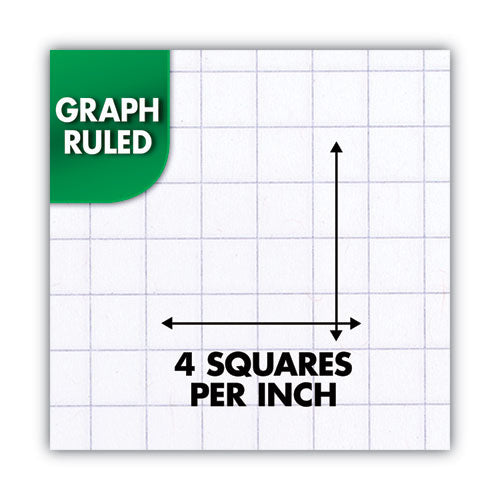 Image of Mead® Graph Paper Tablet, 3-Hole, 8.5 X 11, Quadrille: 4 Sq/in, 20 Sheets/pad, 12 Pads/pack