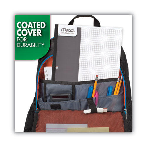 Image of Mead® Graph Paper Tablet, 3-Hole, 8.5 X 11, Quadrille: 4 Sq/in, 20 Sheets/pad, 12 Pads/pack