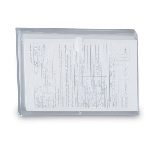 Image of Smead Poly Side-Load Envelopes, Fold-Over Closure, 9.75 x 11.63, Clear, 5/Pack