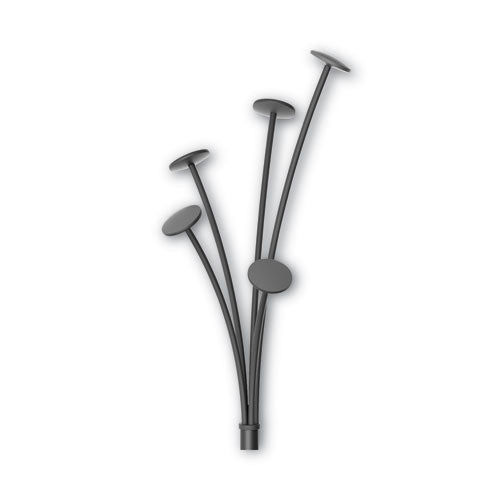 Image of Alba Festival Coat Stand with Umbrella Holder, Five Knobs, 14w x 14d x 73.67h, Black