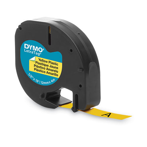 Image of DYMO® Letratag Plastic Label Tape Cassette, 0.5" X 13 Ft, Yellow