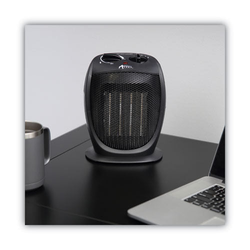 Image of Alera® Ceramic Heater, 1,500 W, 7.12 x 5.87 x 8.75, Black
