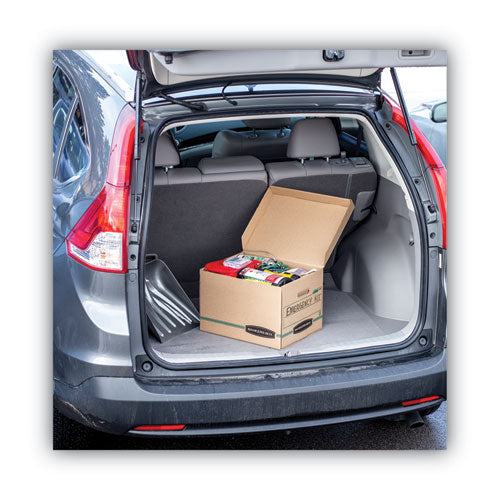 Image of Bankers Box® Systematic Basic-Duty Attached Lid Storage Boxes, Letter/legal Files, Kraft/green, 12/carton