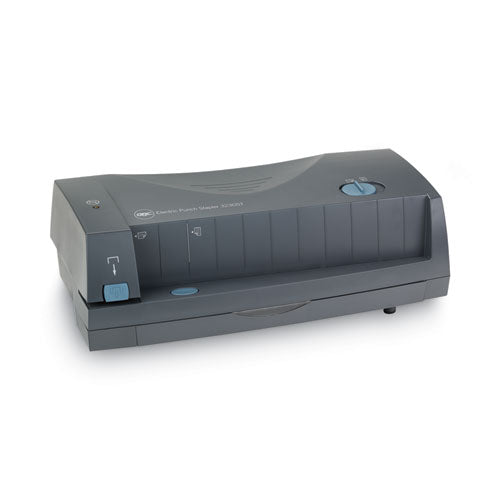 Image of GBC® 24-Sheet 3230 Electric Two- To Three-Hole Adjustable Punch, 9/32" Holes, Gray