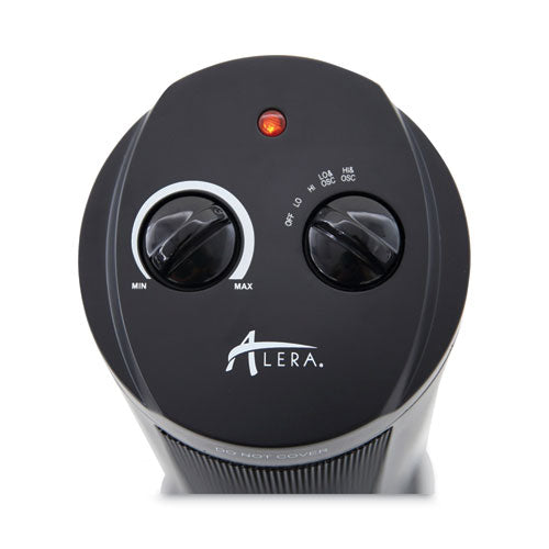 Image of Alera® Mini Tower Ceramic Heater, 1,500 W, 7.37 x 7.37 x 17.37, Black