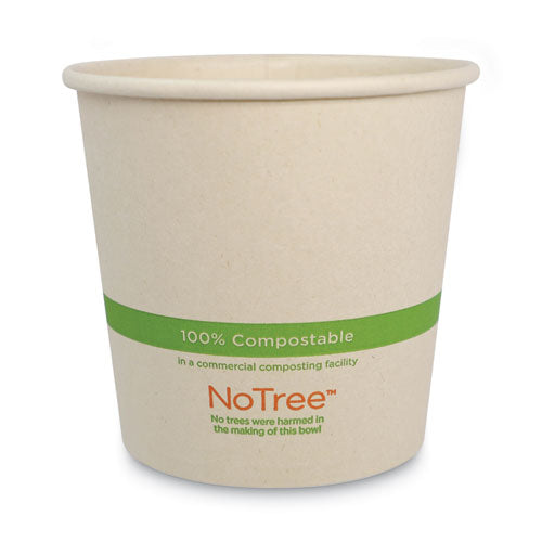 Image of World Centric® No Tree Paper Bowls, 24 oz, 4.4" Diameter x 4.5" h, Natural, Sugarcane, 500/Carton
