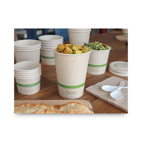 Image of World Centric® No Tree Paper Bowls, 32 oz, 4.4" Diameter x 5.8" h, Natural, Sugarcane, 500/Carton