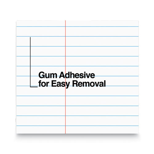 Image of Universal® Glue Top Pads, Narrow Rule, 50 White 8.5 X 11 Sheets, Dozen