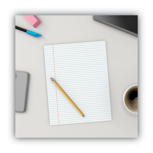 Image of Universal® Glue Top Pads, Narrow Rule, 50 White 8.5 X 11 Sheets, Dozen