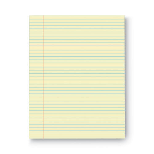 Image of Universal® Glue Top Pads, Narrow Rule, 50 Canary-Yellow 8.5 X 11 Sheets, Dozen