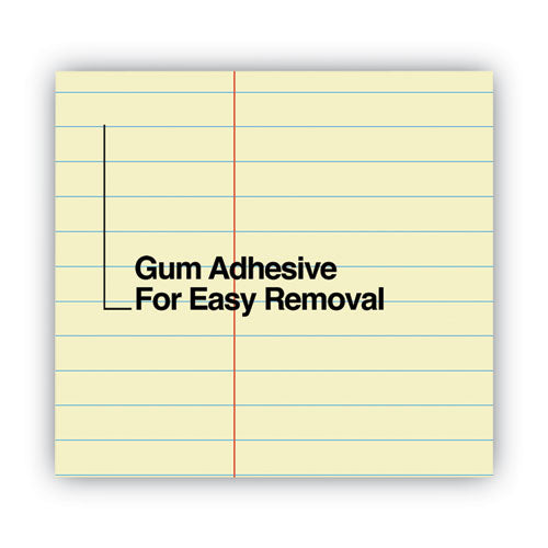 Image of Universal® Glue Top Pads, Narrow Rule, 50 Canary-Yellow 8.5 X 11 Sheets, Dozen