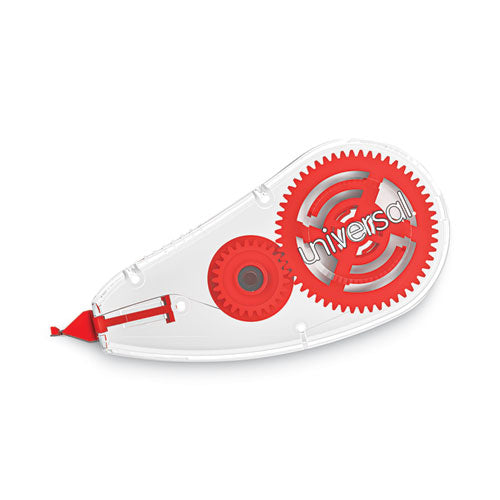 Image of Universal® Correction Tape Dispenser, Non-Refillable, White Applicator, 0.2" x 315", 6/Pack