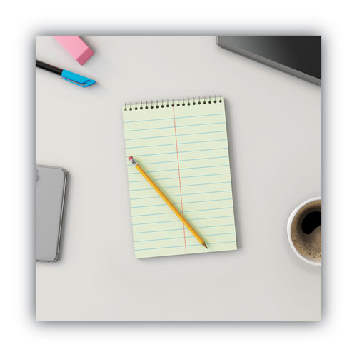 Image of Universal® Steno Pads, Pitman Rule, Red Cover, 60 Green-Tint 6 X 9 Sheets