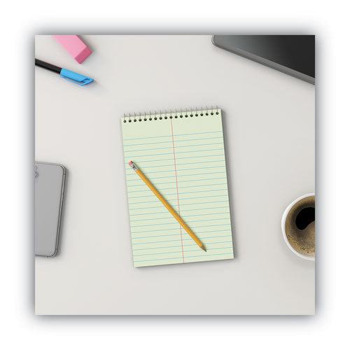 Image of Universal® Steno Pads, Gregg Rule, Red Cover, 80 Green-Tint 6 X 9 Sheets, 6/pack