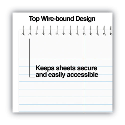 Image of Universal® Steno Pads, Gregg Rule, Red Cover, 80 White 6 X 9 Sheets