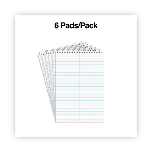 Image of Universal® Steno Pads, Gregg Rule, Red Cover, 80 White 6 X 9 Sheets, 6/pack