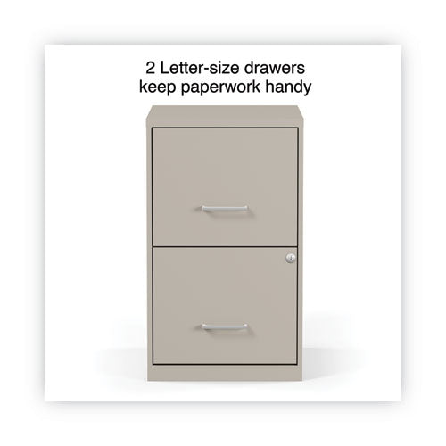 Image of Alera® Soho Vertical File Cabinet, 2 Drawers: File/file, Letter, Putty, 14" X 18" X 24.1"