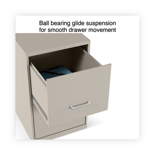 Image of Alera® Soho Vertical File Cabinet, 2 Drawers: File/file, Letter, Putty, 14" X 18" X 24.1"