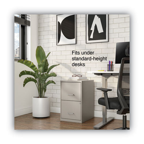 Image of Alera® Soho Vertical File Cabinet, 2 Drawers: File/file, Letter, Putty, 14" X 18" X 24.1"