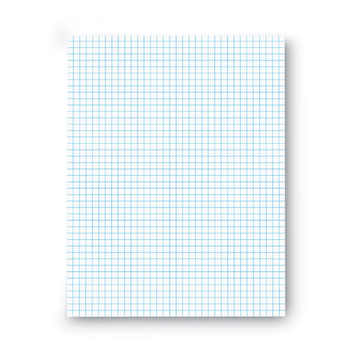 Image of Universal® Quadrille-Rule Glue Top Pads, Quadrille Rule (4 Sq/in), 50 White 8.5 X 11 Sheets, Dozen