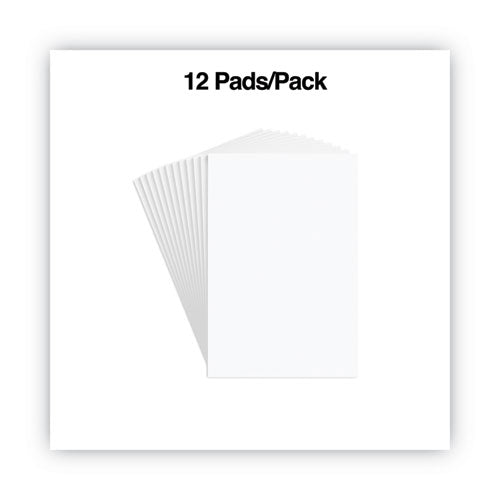 Image of Universal® Scratch Pads, Unruled, 4 x 6, White, 100 Sheets, 12/Pack