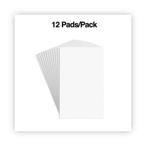 Image of Universal® Scratch Pads, Unruled, 5 x 8, White, 100 Sheets, 12/Pack