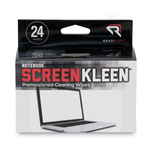 Image of Read Right® Notebook Screenkleen Pads, Cloth, 7 X 5, White, 24/box