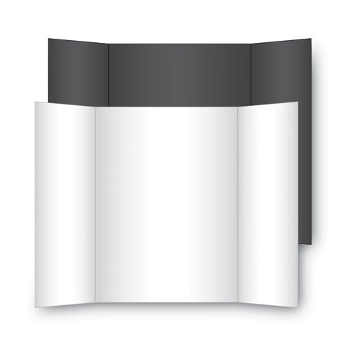 Image of Eco Brites Two Cool Tri-Fold Poster Board, 36 X 48, Black/white, 6/carton