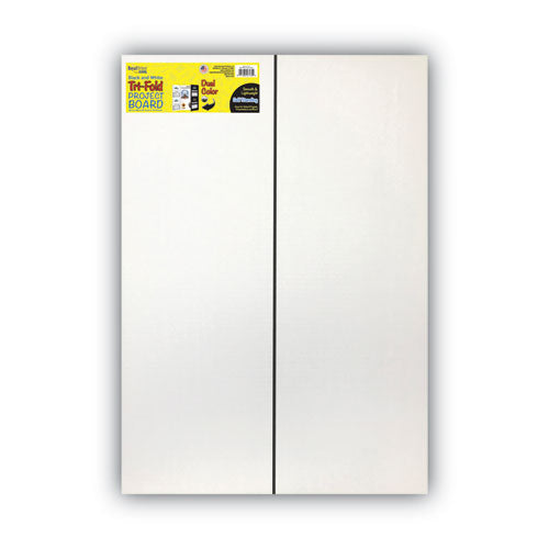 Image of Eco Brites Two Cool Tri-Fold Poster Board, 36 X 48, Black/white, 6/carton