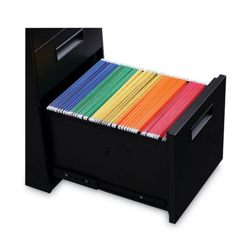 Image of Alera® File Pedestal, Left Or Right, 3-Drawers: Box/box/file, Legal/letter, Black, 14.96" X 19.29" X 27.75"