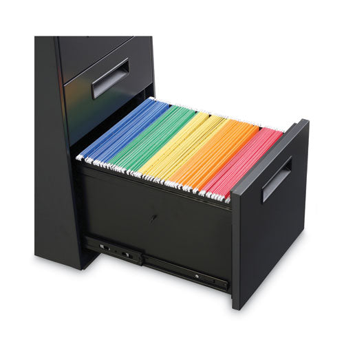 Image of Alera® File Pedestal, Left Or Right, 3-Drawers: Box/box/file, Legal/letter, Charcoal, 14.96" X 19.29" X 27.75"