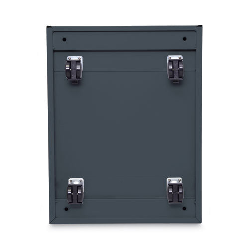Image of Alera® File Pedestal, Left Or Right, 3-Drawers: Box/box/file, Legal/letter, Charcoal, 14.96" X 19.29" X 27.75"