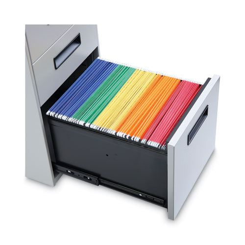 Image of Alera® File Pedestal, Left Or Right, 3-Drawers: Box/box/file, Legal/letter, Light Gray, 14.96" X 19.29" X 27.75"
