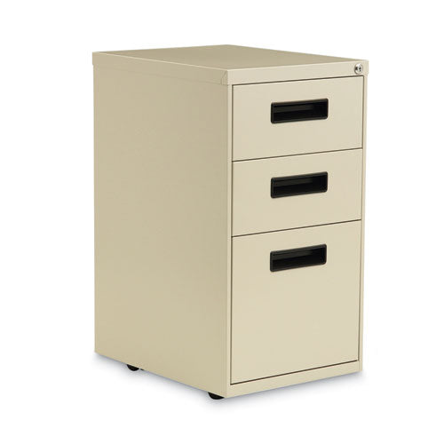 Image of Alera® File Pedestal, Left Or Right, 3-Drawers: Box/box/file, Legal/letter, Putty, 14.96" X 19.29" X 27.75"
