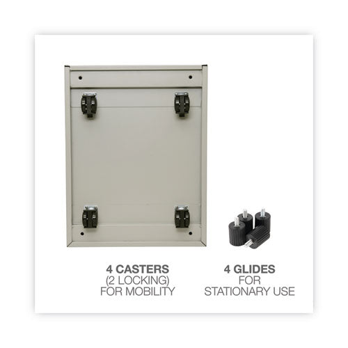 Image of Alera® File Pedestal, Left Or Right, 3-Drawers: Box/box/file, Legal/letter, Putty, 14.96" X 19.29" X 27.75"