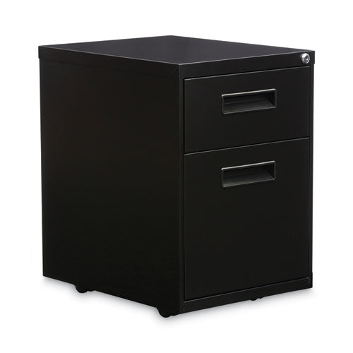 Image of Alera® File Pedestal, Left Or Right, 2-Drawers: Box/file, Legal/letter, Black, 14.96" X 19.29" X 21.65"