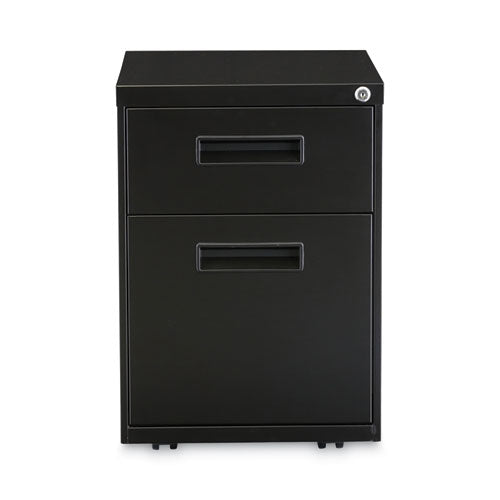 Image of Alera® File Pedestal, Left Or Right, 2-Drawers: Box/file, Legal/letter, Black, 14.96" X 19.29" X 21.65"