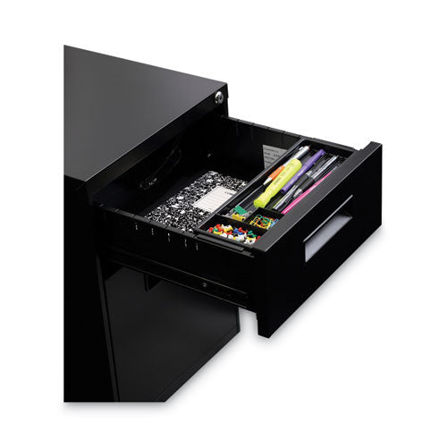 Image of Alera® File Pedestal, Left Or Right, 2-Drawers: Box/file, Legal/letter, Black, 14.96" X 19.29" X 21.65"