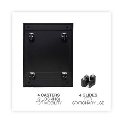 Image of Alera® File Pedestal, Left Or Right, 2-Drawers: Box/file, Legal/letter, Black, 14.96" X 19.29" X 21.65"